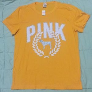 PINK SHORT SLEEVE T-Shirt Yellow/white/silver